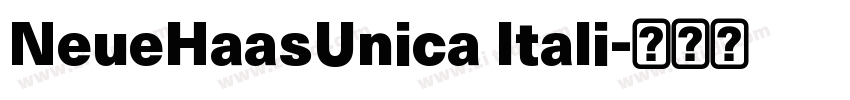 NeueHaasUnica Itali字体转换